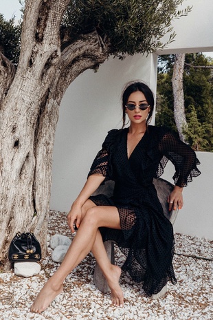 Shay Mitchell Waits For Delivery Guy in Ibiza July 6, 2018