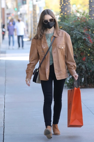 Lily Collins Shopping at Hermes January 14, 2021