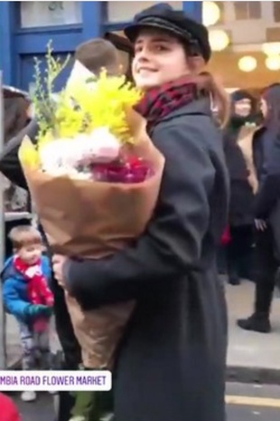 Emma Watson at Columbia Road Flower Market January 5, 2020