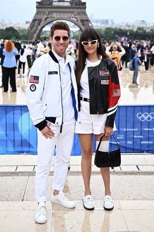 Nina Dobrev Paris Olympics Opening Ceremony July 26, 2024