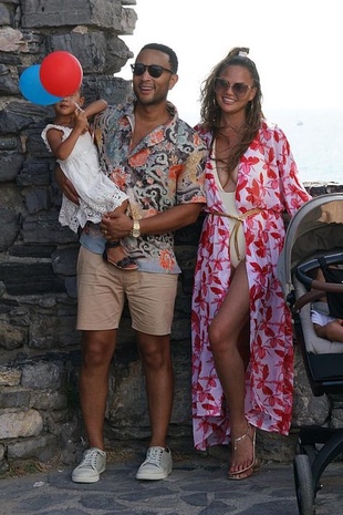 Chrissy Teigen Portofino, Italy July 4, 2019