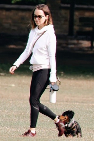 Emilia Clarke Walking Her Dog June 12, 2020