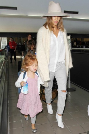 Jessica Alba LAX Airport September 16, 2015