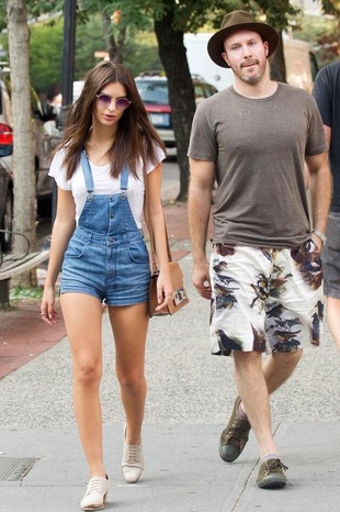 Emily Ratajkowski with Jeff Magid in New York City August 16, 2015