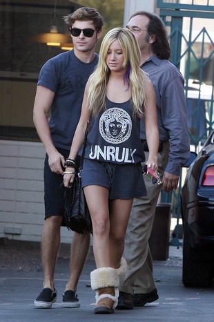 Ashley Tisdale Leaving Her House with Martin Johnson in Toluca Lake February 14, 2012