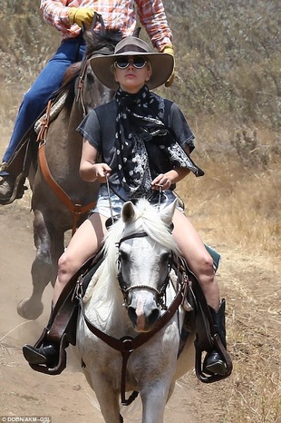 Lady Gaga Horseback Riding June 8, 2016