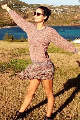 Lily Aldridge St Barts January 1, 2013