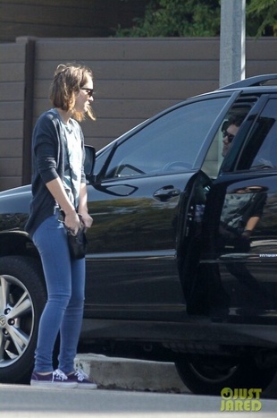 Leighton Meester at Her Home in Los Angeles February 6, 2013