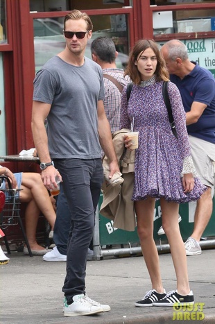 Alexa Chung Out with Alexander Skarsgard July 18, 2015