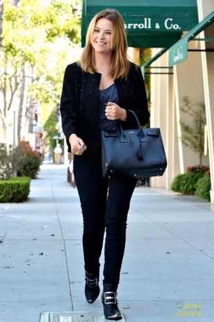 Ashley Benson Lunching with Manager Thor Bradwell at E. Baldi Restaurant