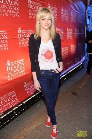 Emma Stone Eif Revlon Run Walk For Women in New York May 4, 2013