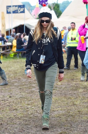 Cara Delevingne Glastonbury Festival June 28, 2015