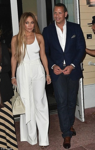 Jennifer Lopez With Alex Rodriguez at Prime 112 July 23, 2017