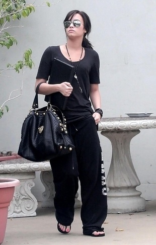 Demi Lovato Heading Home From the Studio April 8, 2009