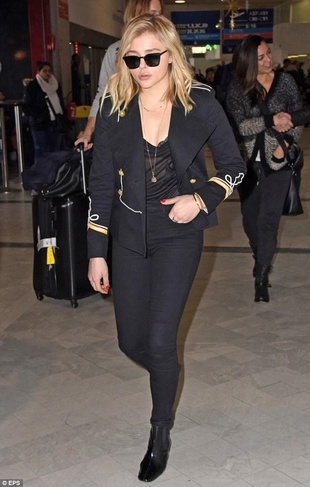 Chloe Moretz Charles De Gaulle Airport in Paris January 18, 2016