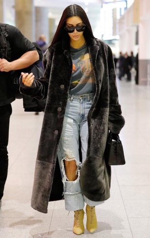 Kim Kardashian West JFK Airport January 16, 2017