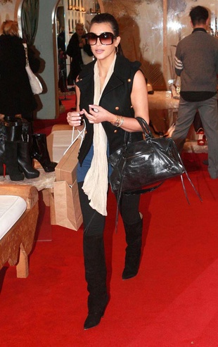 Kim Kardashian Shopping at Christian Louboutin in Beverly Hills December 27, 2008