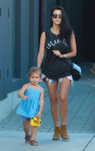 Kourtney Kardashian Out with Penelope October 9, 2015