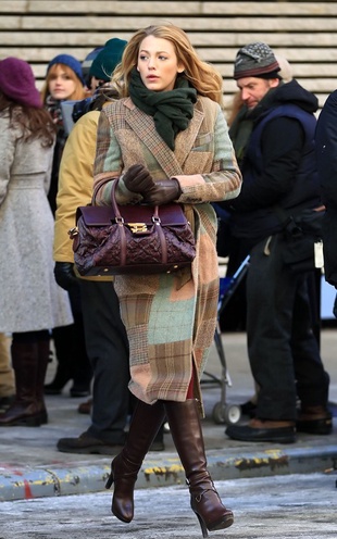 Blake Lively on the Gossip Girl Set January 24, 2011