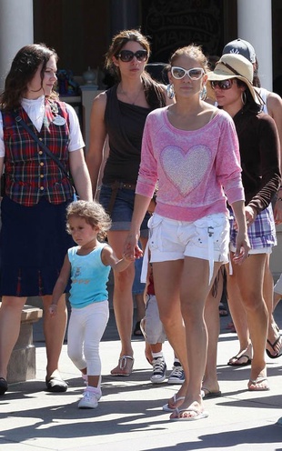 Jennifer Lopez at Disneyland with the Twins June 25, 2011