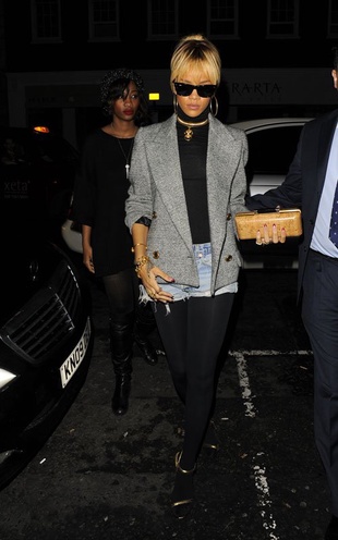 Rihanna Arriving at Novikov Restaurant in London England February 22, 2012