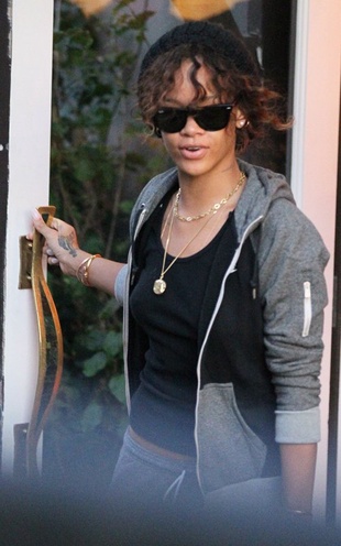 Rihanna Leaving the Christian Louboutin Boutique in Los Angeles January 27, 2012