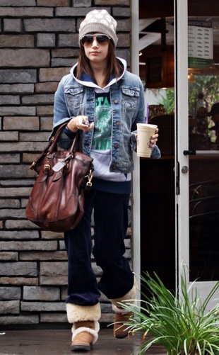 Ashley Tisdale Leaving Her House with Martin Johnson in Toluca Lake February 14, 2012