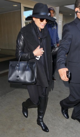 Lea Michele LAX Airport December 4, 2013