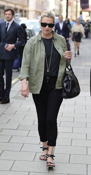 Kate Moss Pictured Taking Her Boyfriend to Alexander Mqqueen For a Suit Jacket Omn Savile Row. June 9, 2016