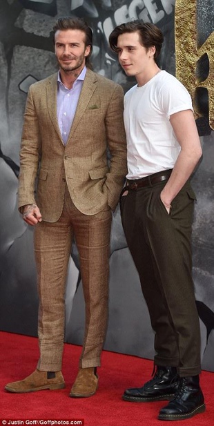 Brooklyn Beckham King Arthur: Legend of the Sword Premiere With David Beckham, London May 10, 2017