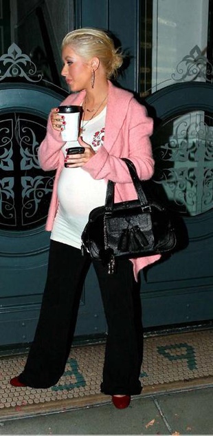 Christina Aguilera at An Office Building in Beverly Hills November 1, 2007