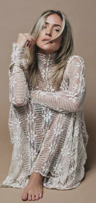 white lace gown?