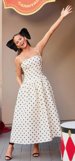 black and white polka dot dress?