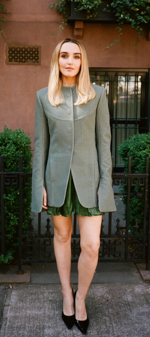 green velvet dress and jacket?