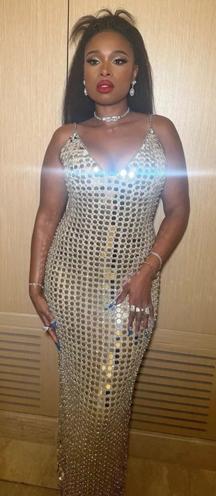 gold sequin gown?