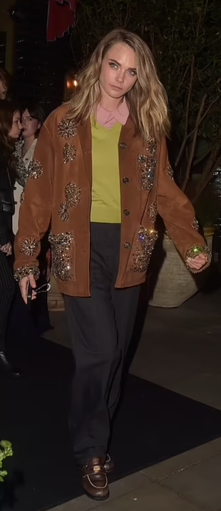 brown suede beaded jacket?