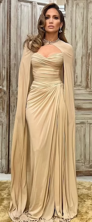 beige gown?