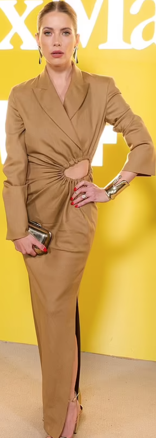 beige cut out dress?