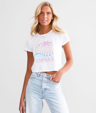 Checkered Beach Tobi Cropped T-Shirt