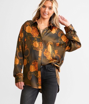 Floral Satin Blouse