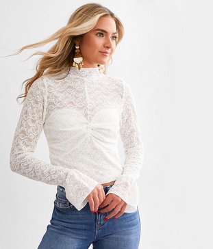 Twisted Lace Cropped Top