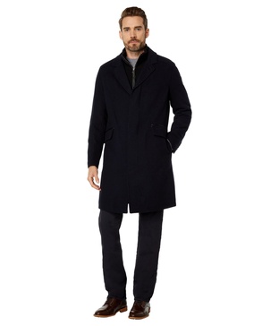 Cole Haan Men's Classic Wool Long Twill Coat