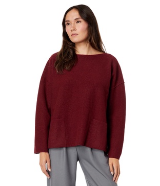 Eileen Fisher Women's Bateau Neck Box Top