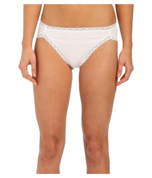 Natori Women's Bliss Cotton French Cut Panty, White, Small