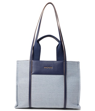 Anne Klein Medium Color Blocked Canvas Tote