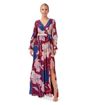 Adrianna Papell Women's Printed Chiffon Gown