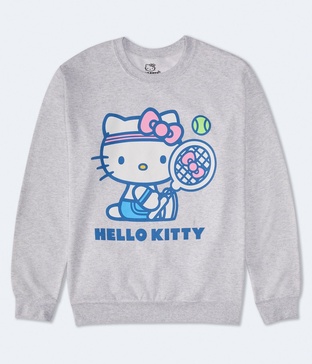 hello kitty tennis crew sweatshirt