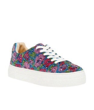 women sidny rhinestone sneakers in blue multi