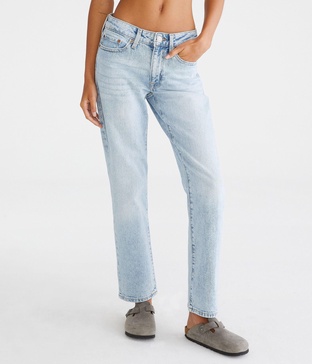 mid-rise straight ankle jean