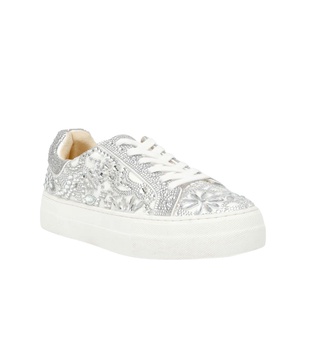 women reily rhinestone sneaker in white